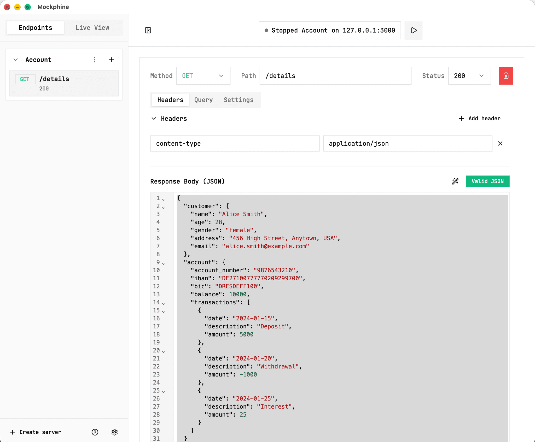 Mockphine app preview